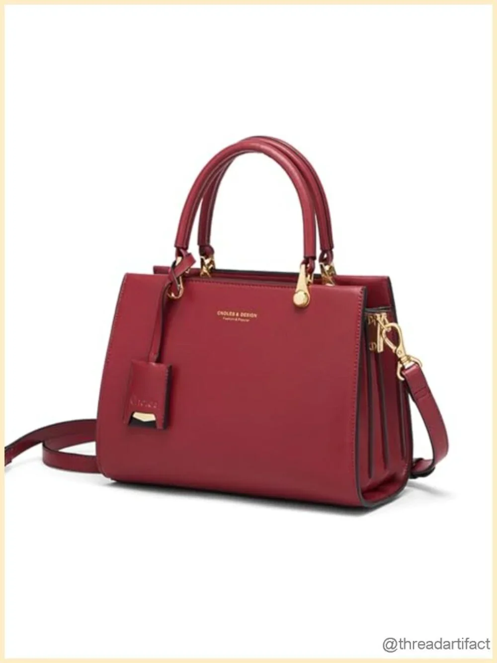 Genuine Leather Large Tote Satchel Handbag with Shoulder Strap